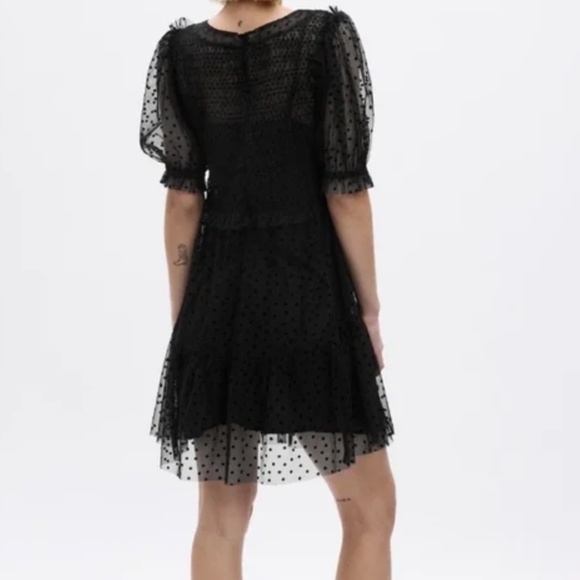 Gap Sheer Black Polka Dot Dress - Picture 3 of 7